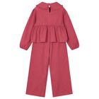 Girls Pink Trousers Set, 1, hi-res