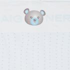 Baby Boys White & Blue Teddy Bear Blanket, 3, hi-res