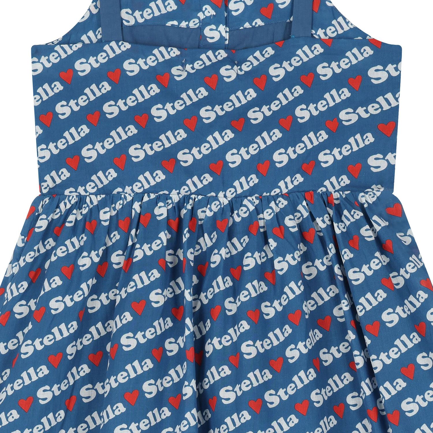 Girls Blue Logo Dress, 1, hi-res