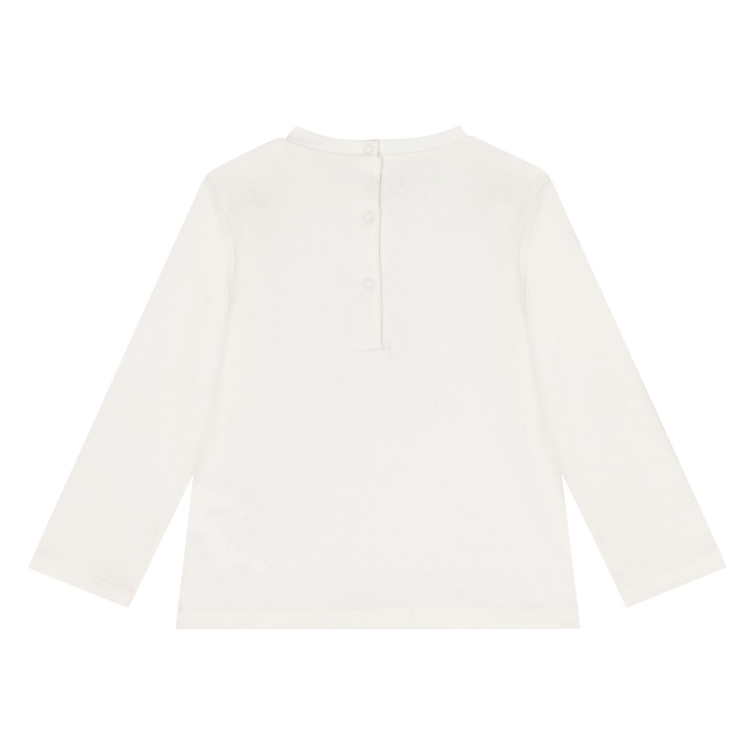 Younger Girls Ivory Embellished Long Sleeve Top, 1, hi-res image number null