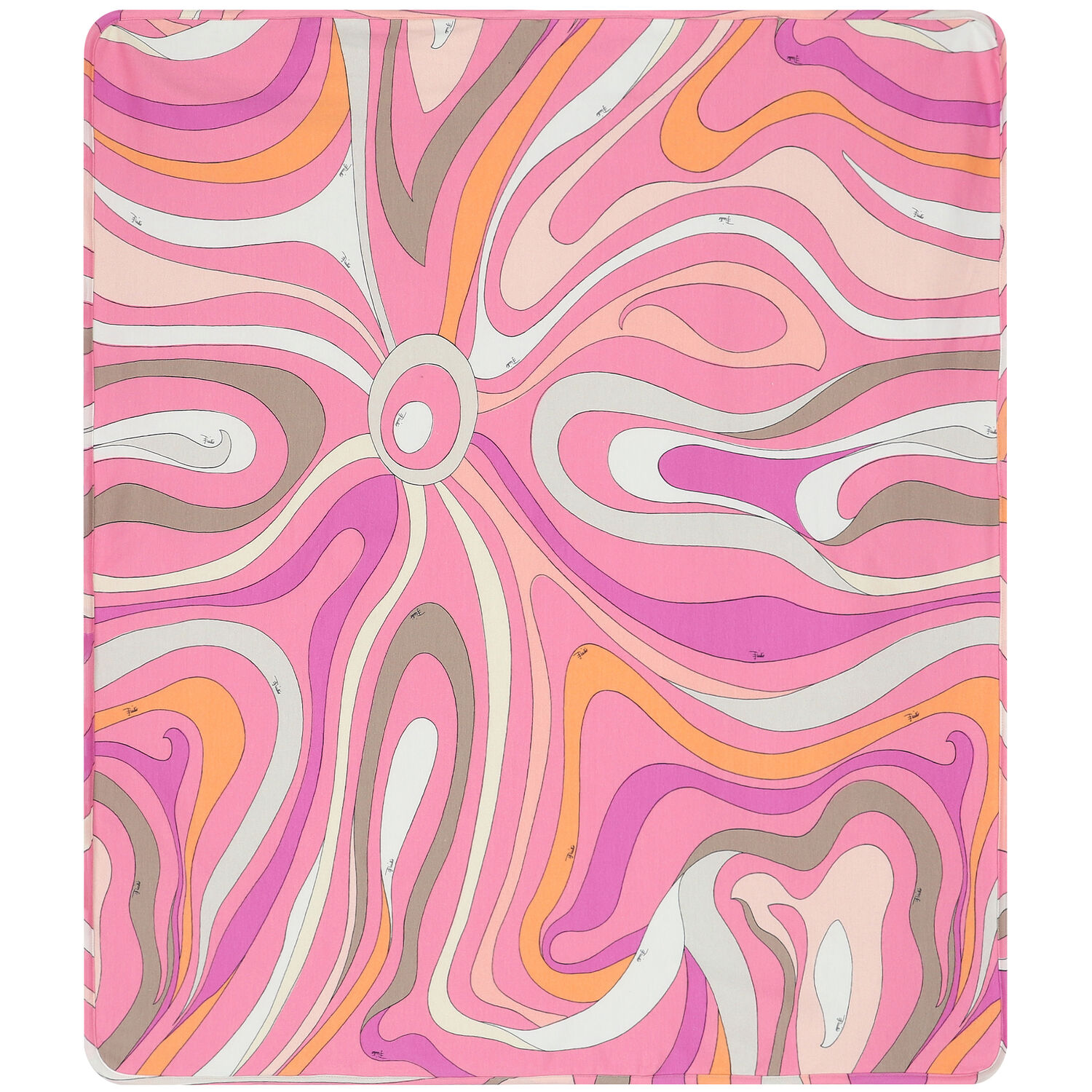 Girls Pink Marmo Baby Blanket, 1, hi-res