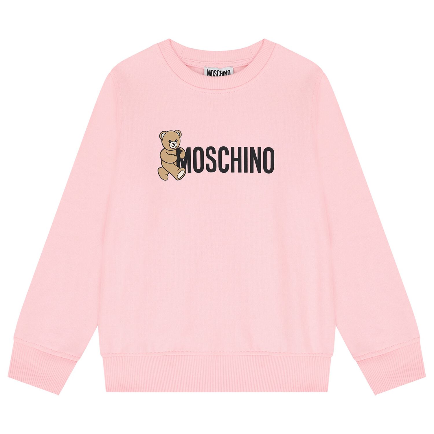 سويت شيرت بشعار تيدي بير باللون الوردي للبنات, 1, hi-res image number null