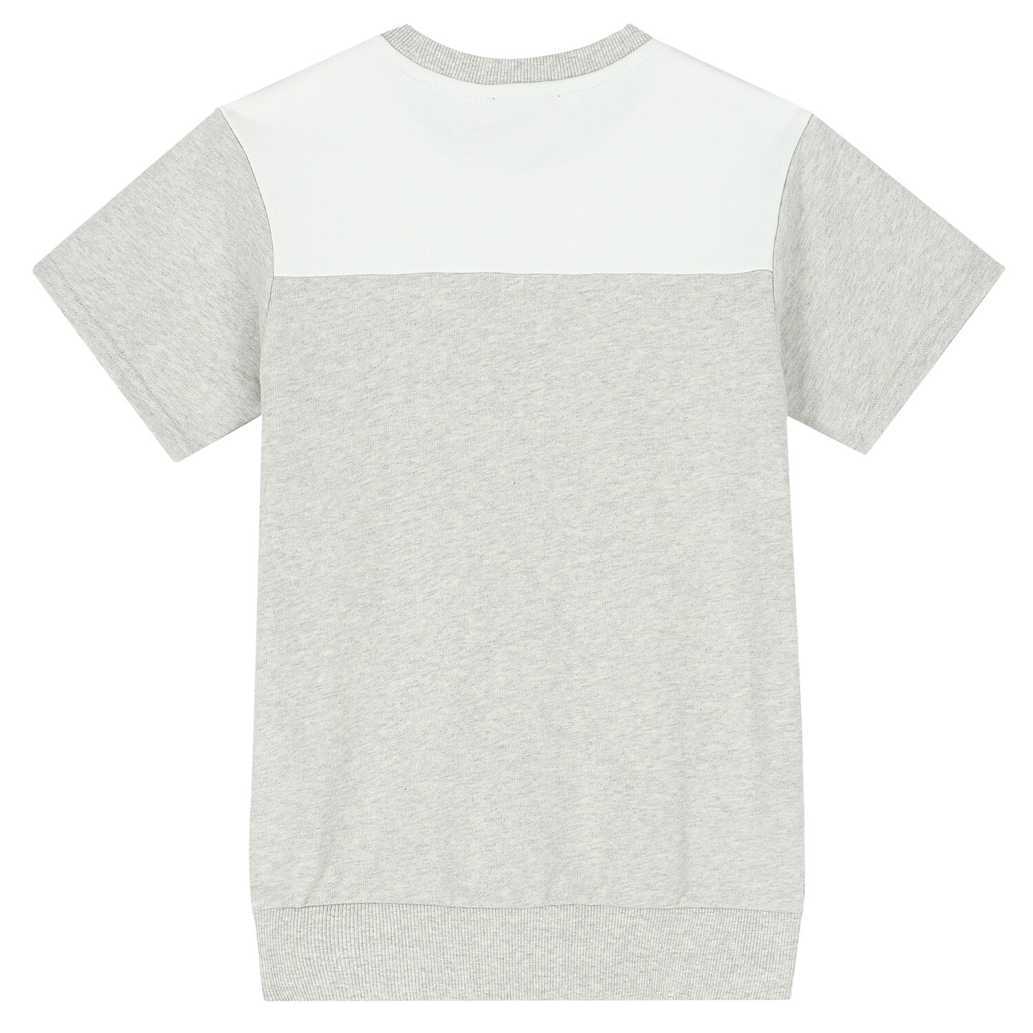 Girls White & Grey Logo Dress, 1, hi-res