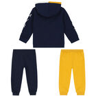 Younger Boys Navy & Yellow Tracksuit, 2, hi-res