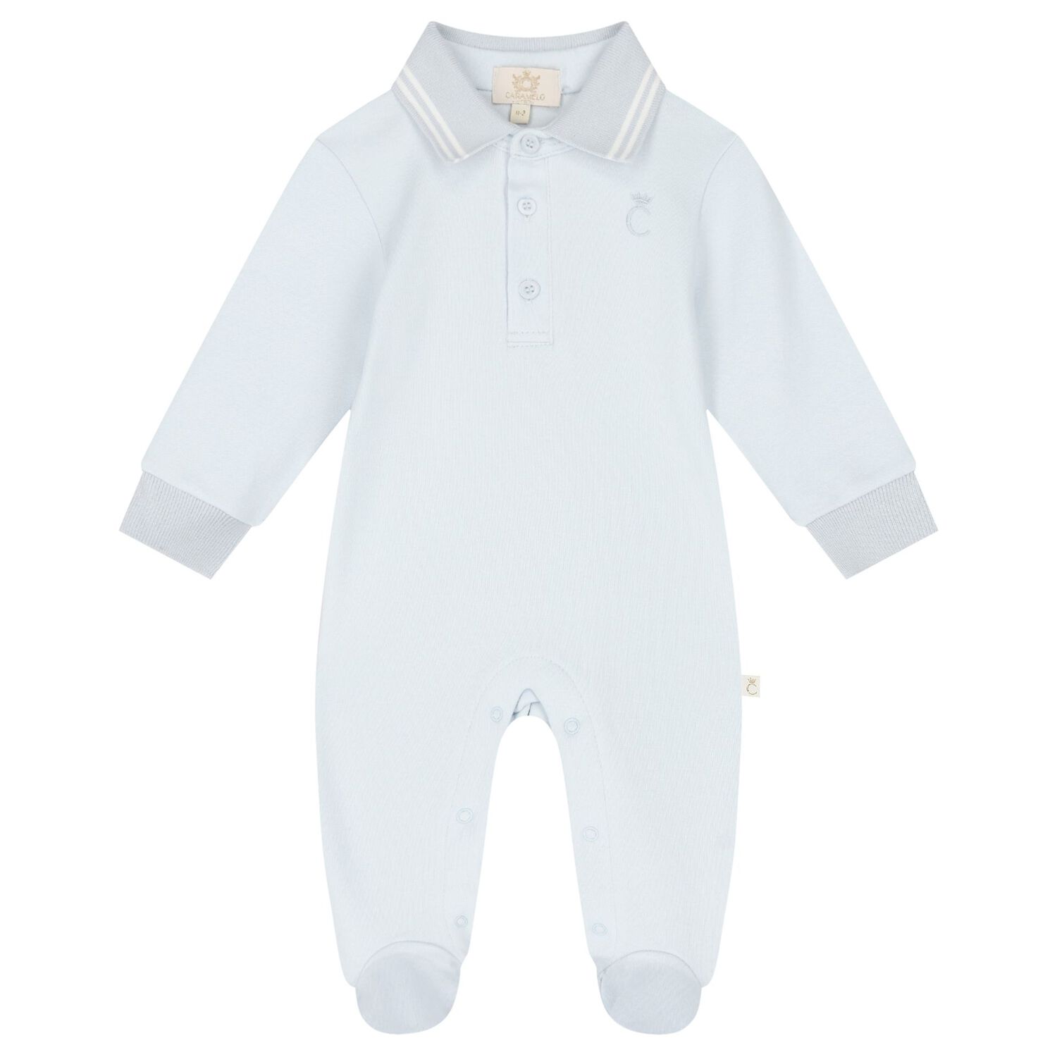 Baby Boys Blue Logo Babygrow Set, 1, hi-res