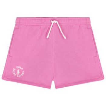 Girls Pink Logo Shorts