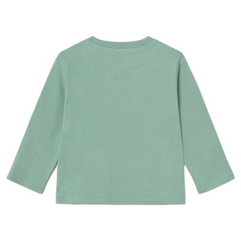 Younger Boys Green Raccoons Long Sleeve Top