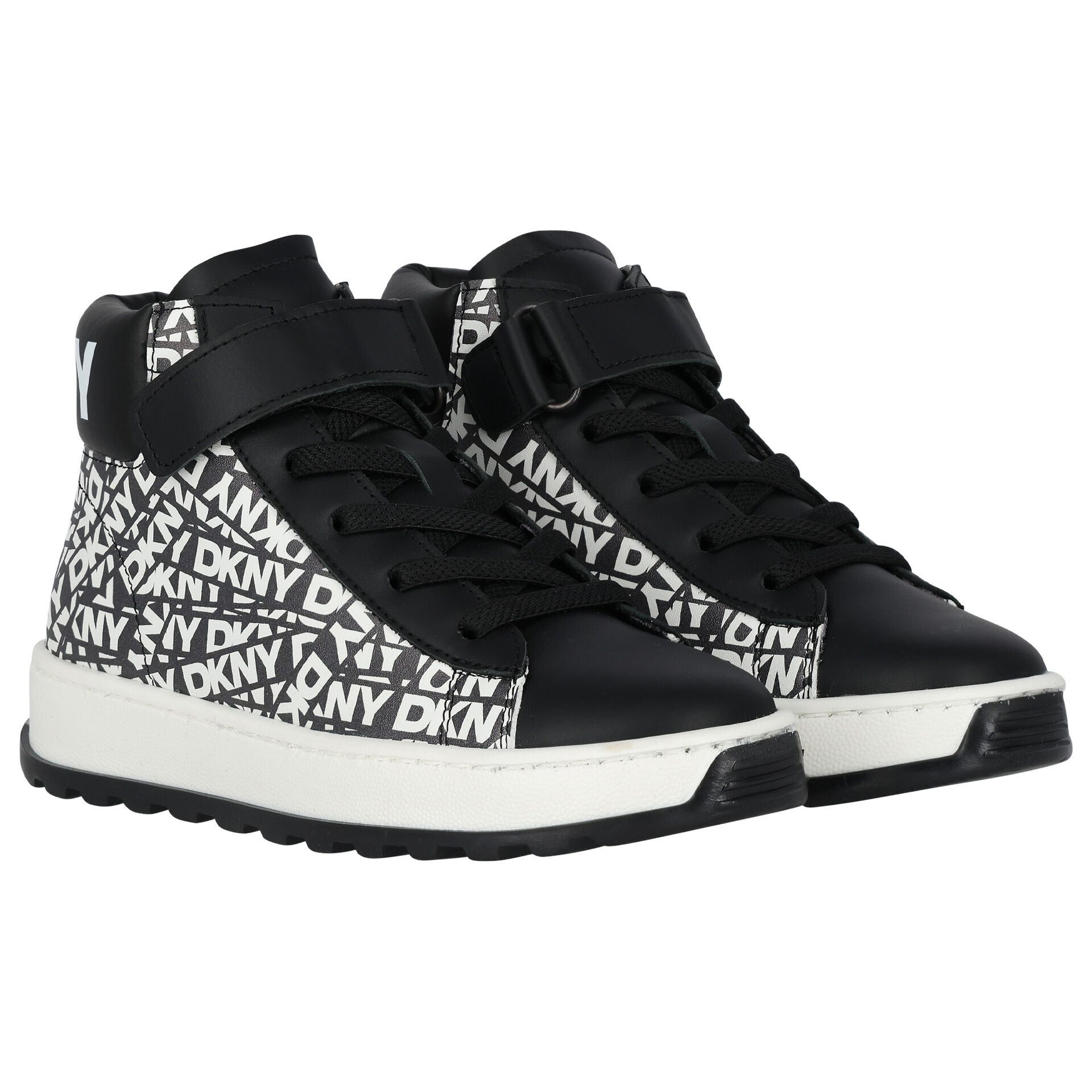 DKNY Black White Logo Trainers Junior Couture UAE