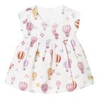 Baby Girls White & Pink Reversible Dress, 1, hi-res