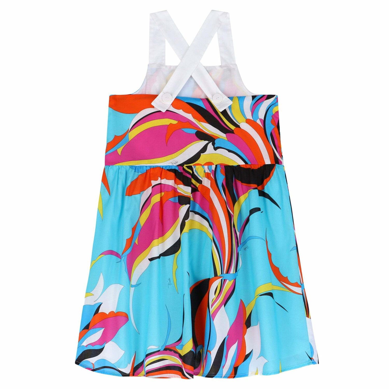 Girls Multi-colored Cotton Dress, 1, hi-res