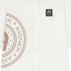 Boys White Logo Shirt, 2, hi-res