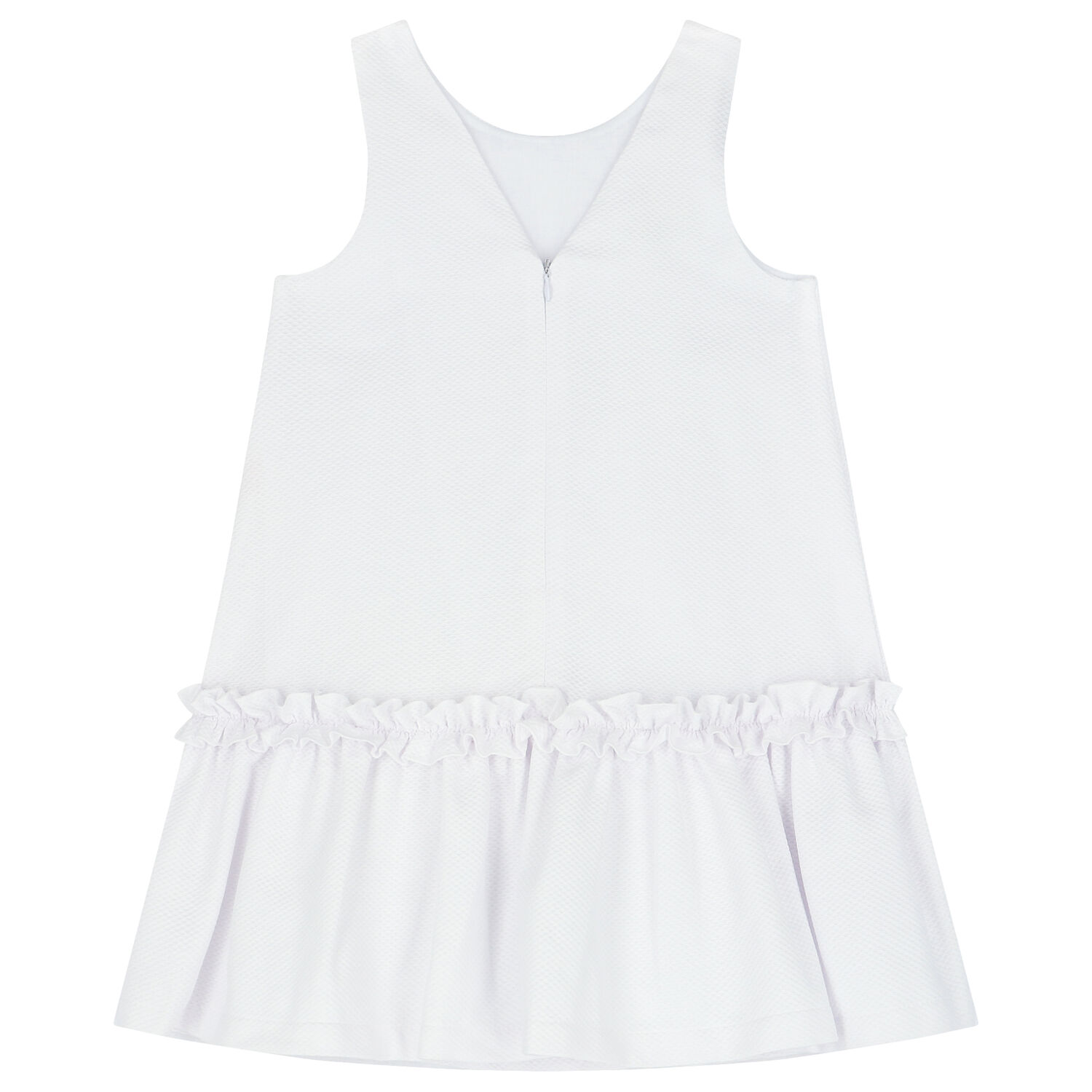 Girls White Floral Bag Dress, 1, hi-res image number null