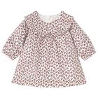 Baby Girls Ivory & Red Floral Dress, 1, hi-res
