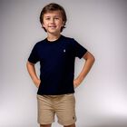 شورت أولاد بالشعار باللون البيج, 2, hi-res