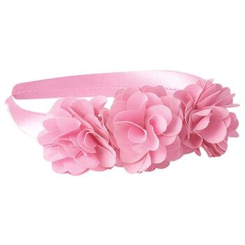 Girls Pink Flower Headband