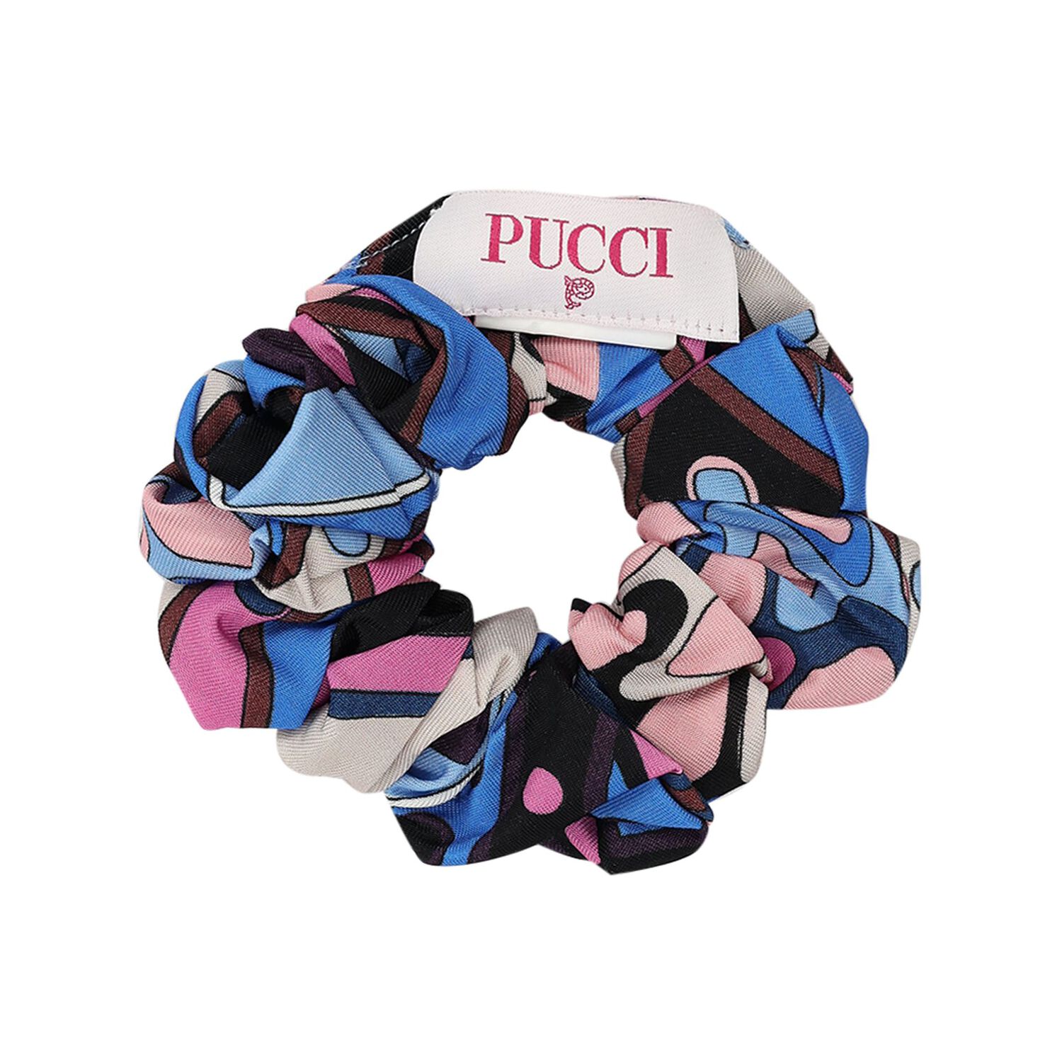Girls Pink & Blue Vivara Scrunchie, 1, hi-res