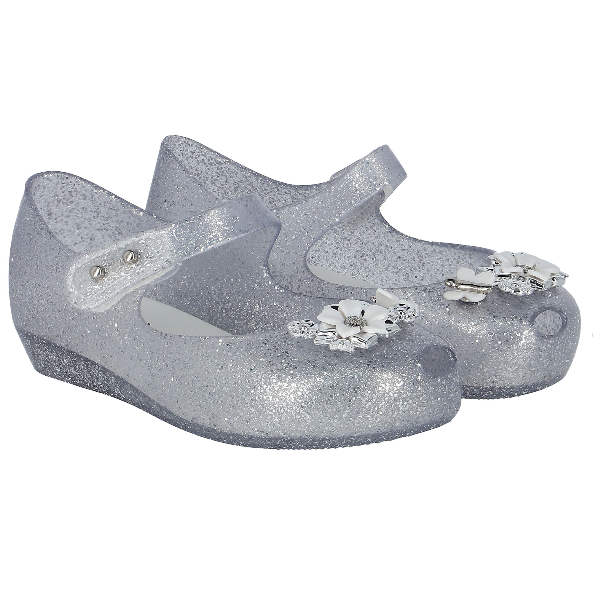 Mini melissa silver shoes sale