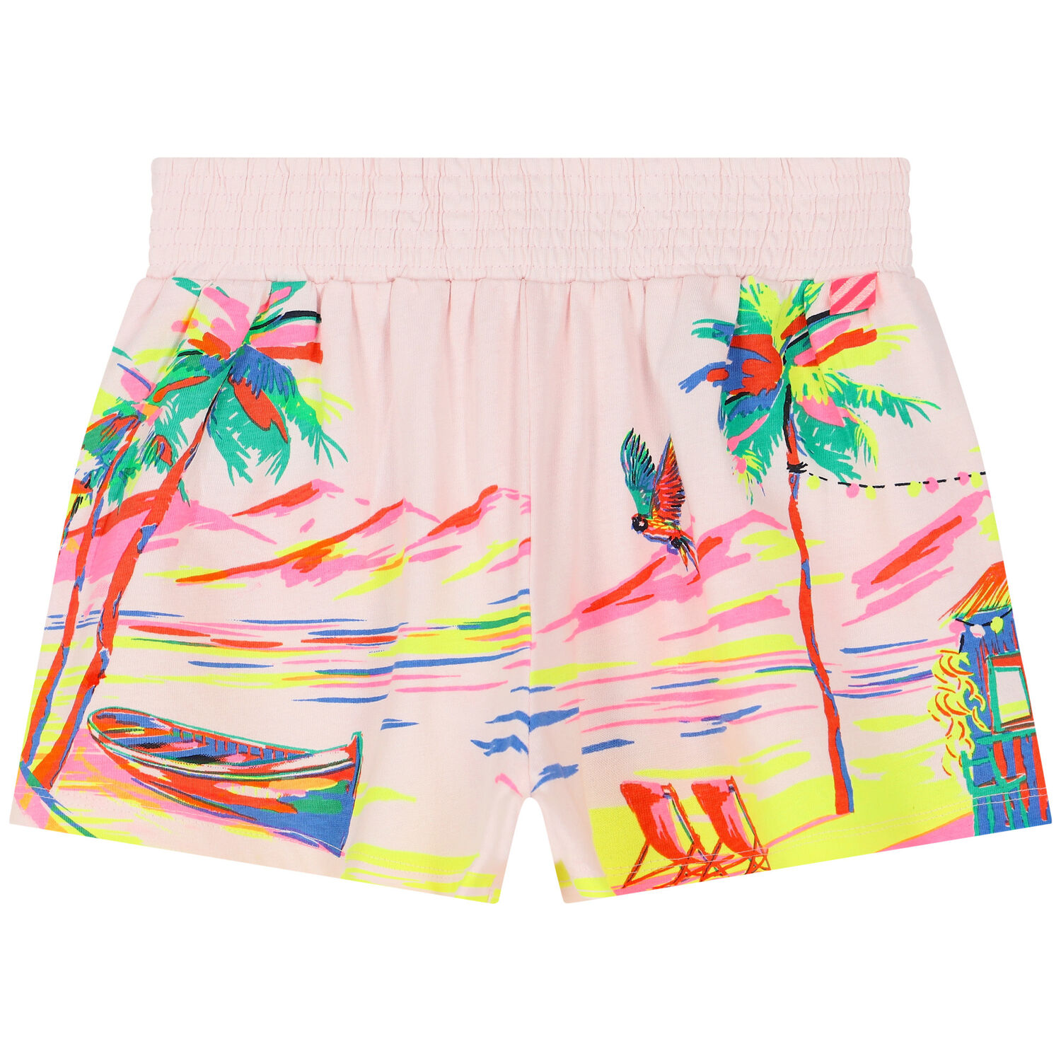 Girls Pink Cotton ShortsÂ , 1, hi-res image number null
