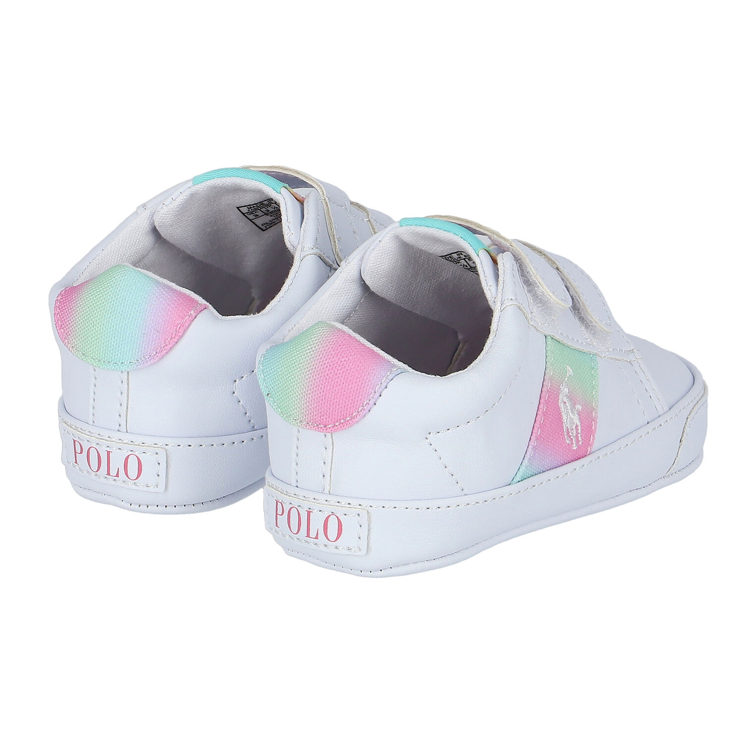 Baby Girls White Logo Pre Walker Shoes, 1, hi-res