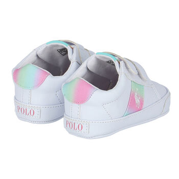 Baby Girls White Logo Pre Walker Shoes
