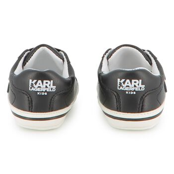 Baby Boys Black Ikonik Karl Pre Walker Shoes, 1 Baby Boys Black Ikonik Karl Pre Walker Shoes