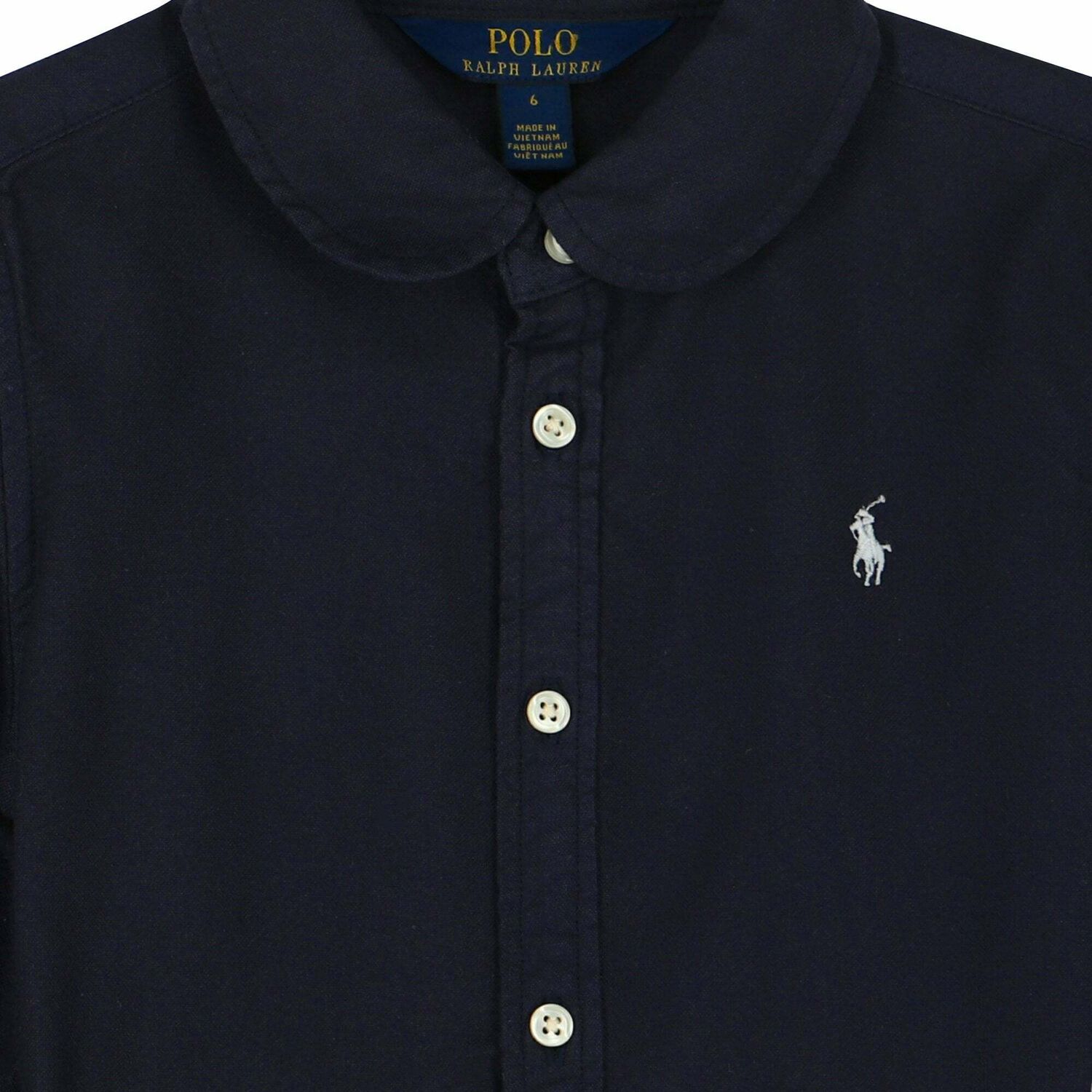 فستان بالشعار باللون الكحلى للبنات, 1, hi-res image number null