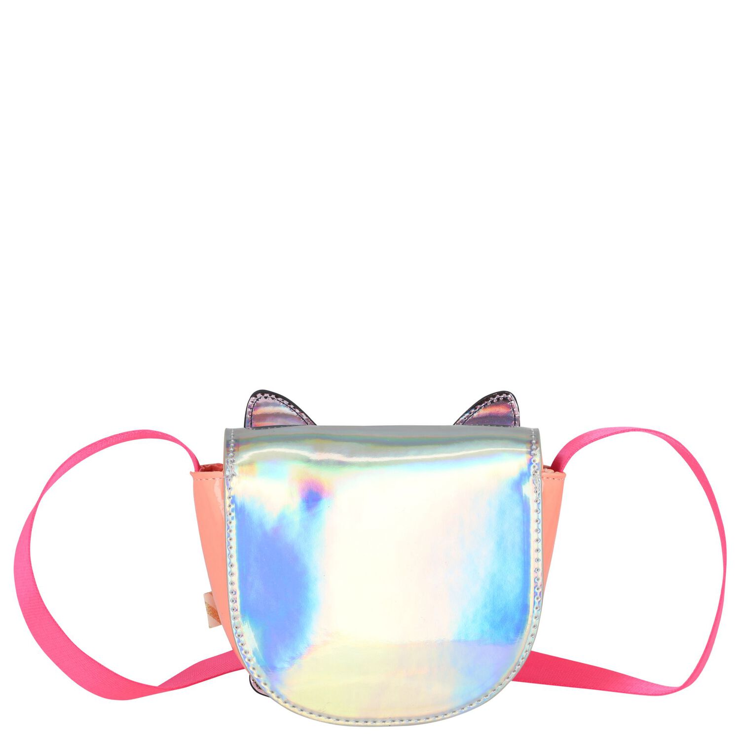 حقيبة بطبعة قطة للبنات باللون الوردي والبرتقالي , 1, hi-res