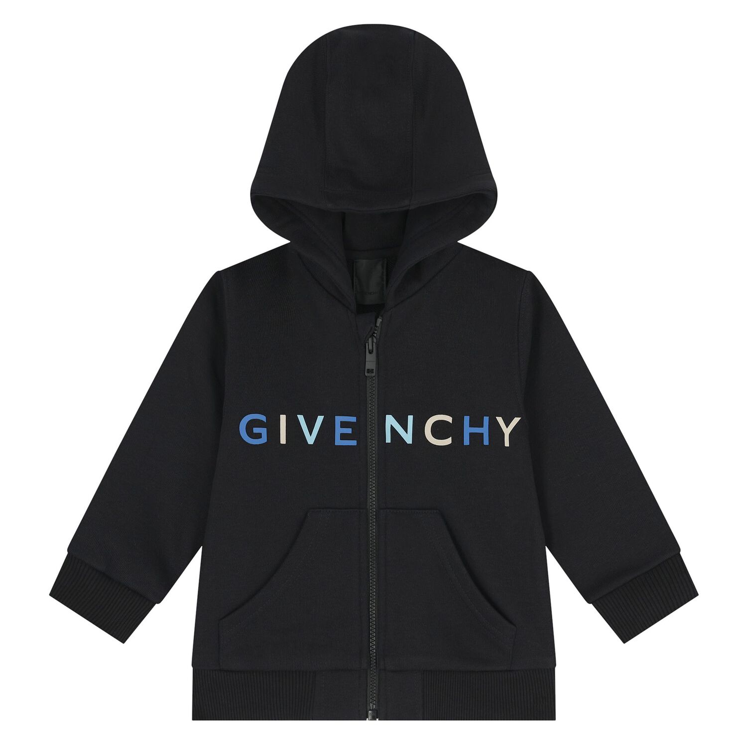 توب اولاد هودى بسحاب بالشعار باللون الاسود, 2, hi-res image number null