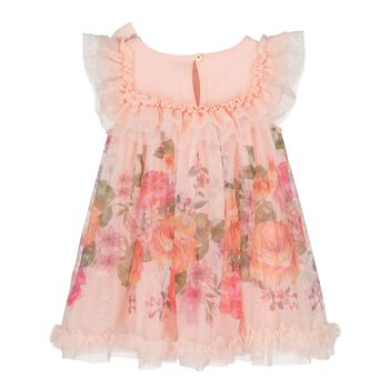 Baby Girls Pink Floral Tulle Dress