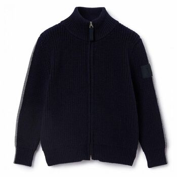 Boys Navy & Grey Zip Up Top