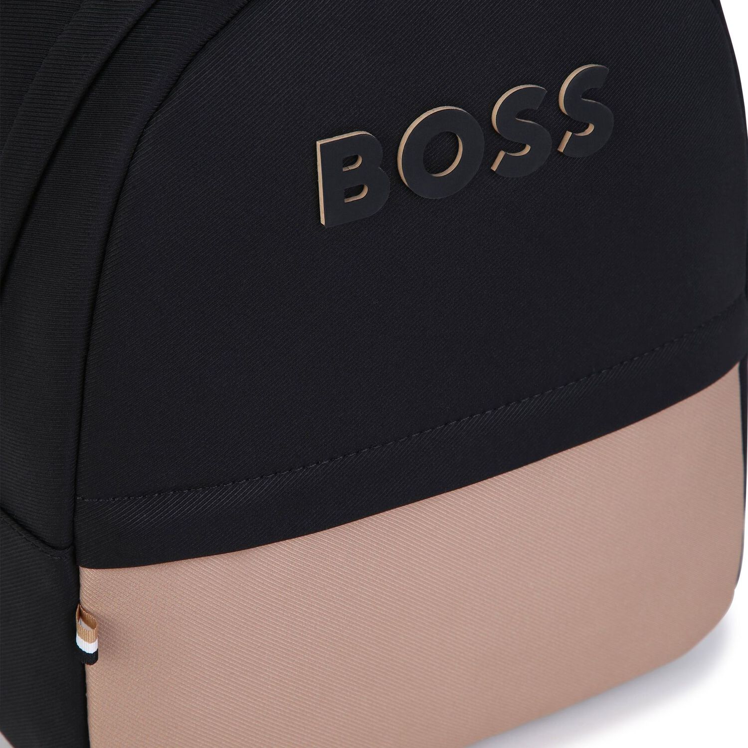 Younger Boys Black & Beige Logo Backpack ( 27CM ), 1, hi-res