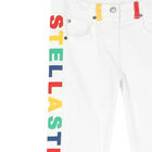 Girls White Logo Jeans, 1, hi-res