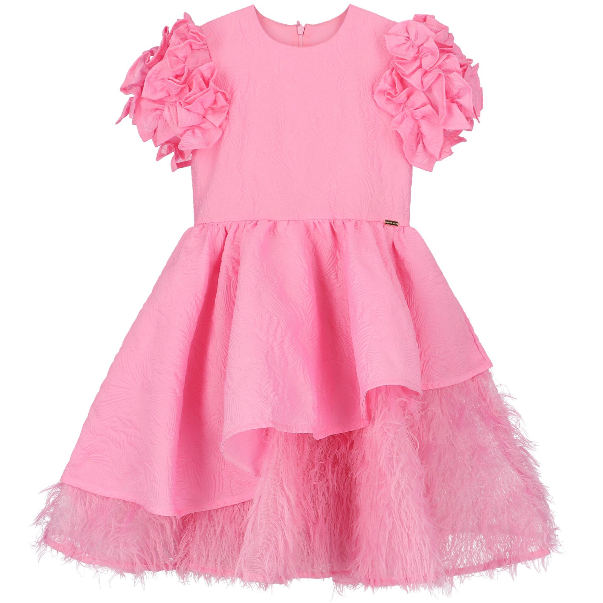Baby pink peplum dress sale