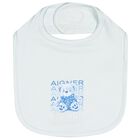 Baby Boys Blue Teddy Bear Logo Bib, 2, hi-res