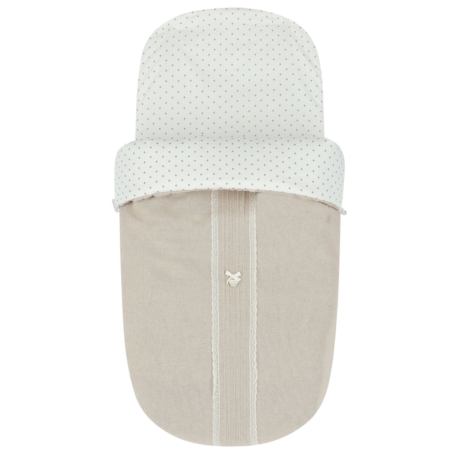 Beige & White Stars Baby Pram Nest, 3, hi-res