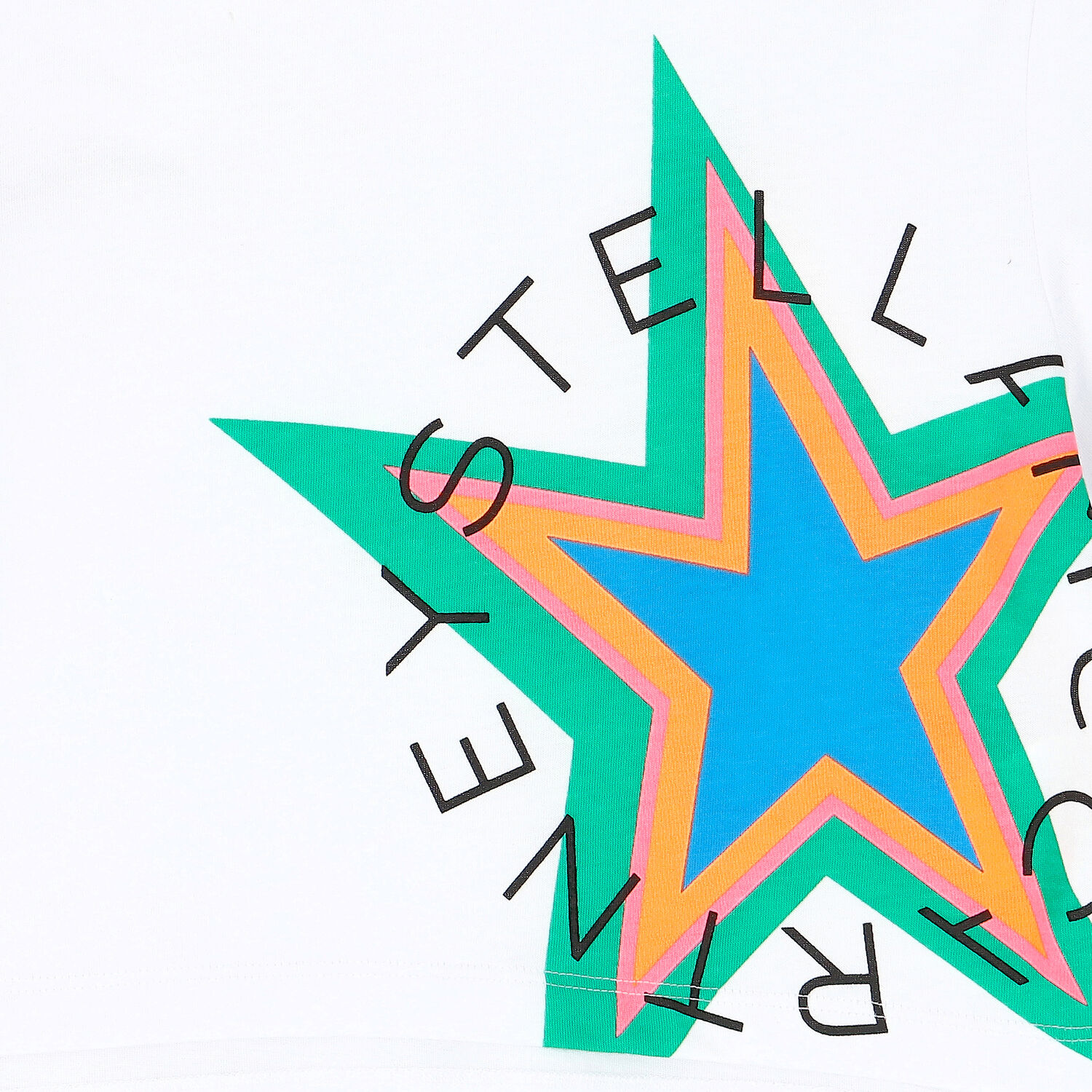 تيشيرت بالشعار باللون الأبيض للبنات, 1, hi-res