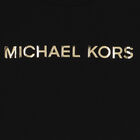 توب بنات بأكمام بالشعار باللون الاسود, 1, hi-res