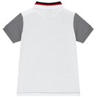 Boys Black & White Logo Polo Shirt, 3, hi-res