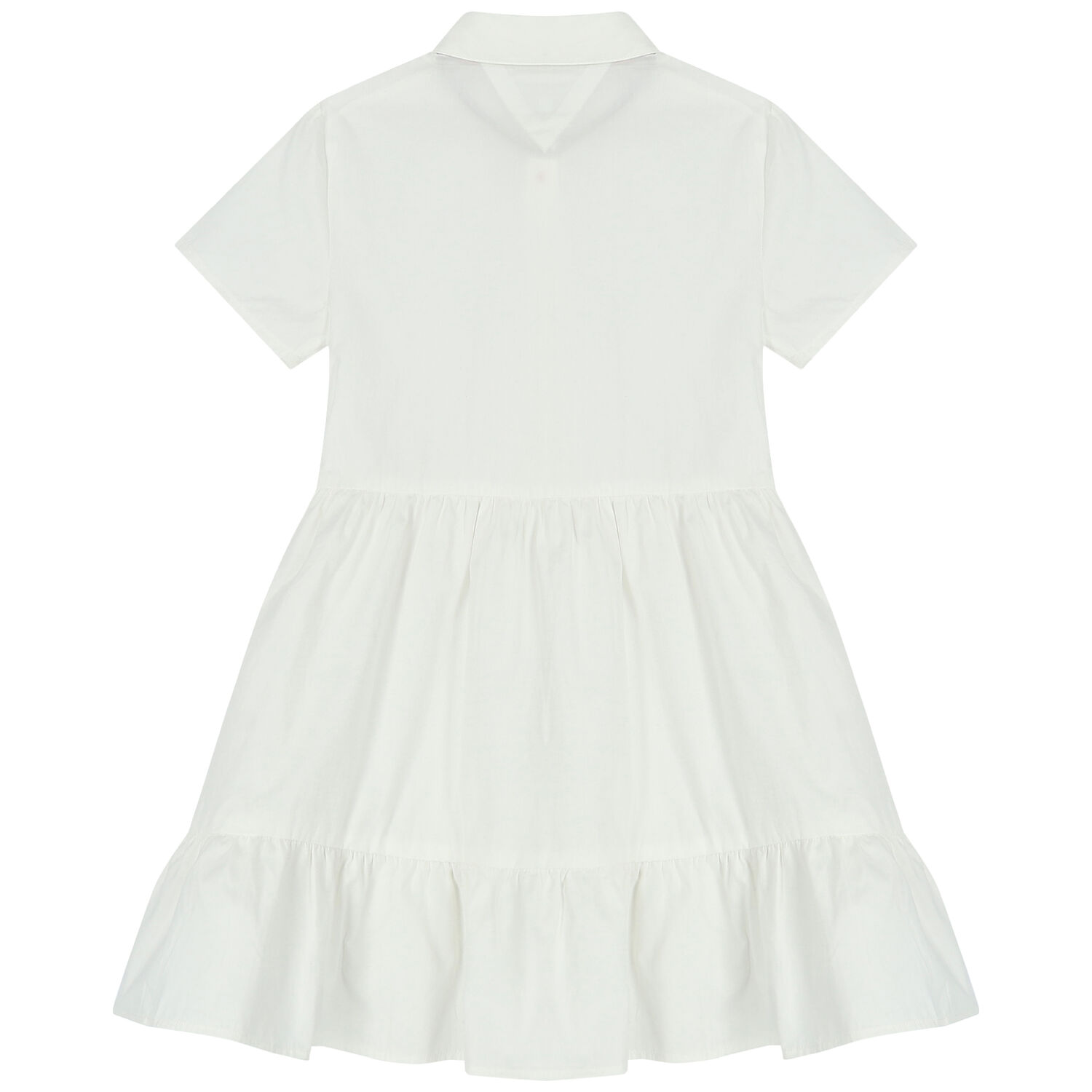 Girls White Logo Shirt Dress, 1, hi-res image number null