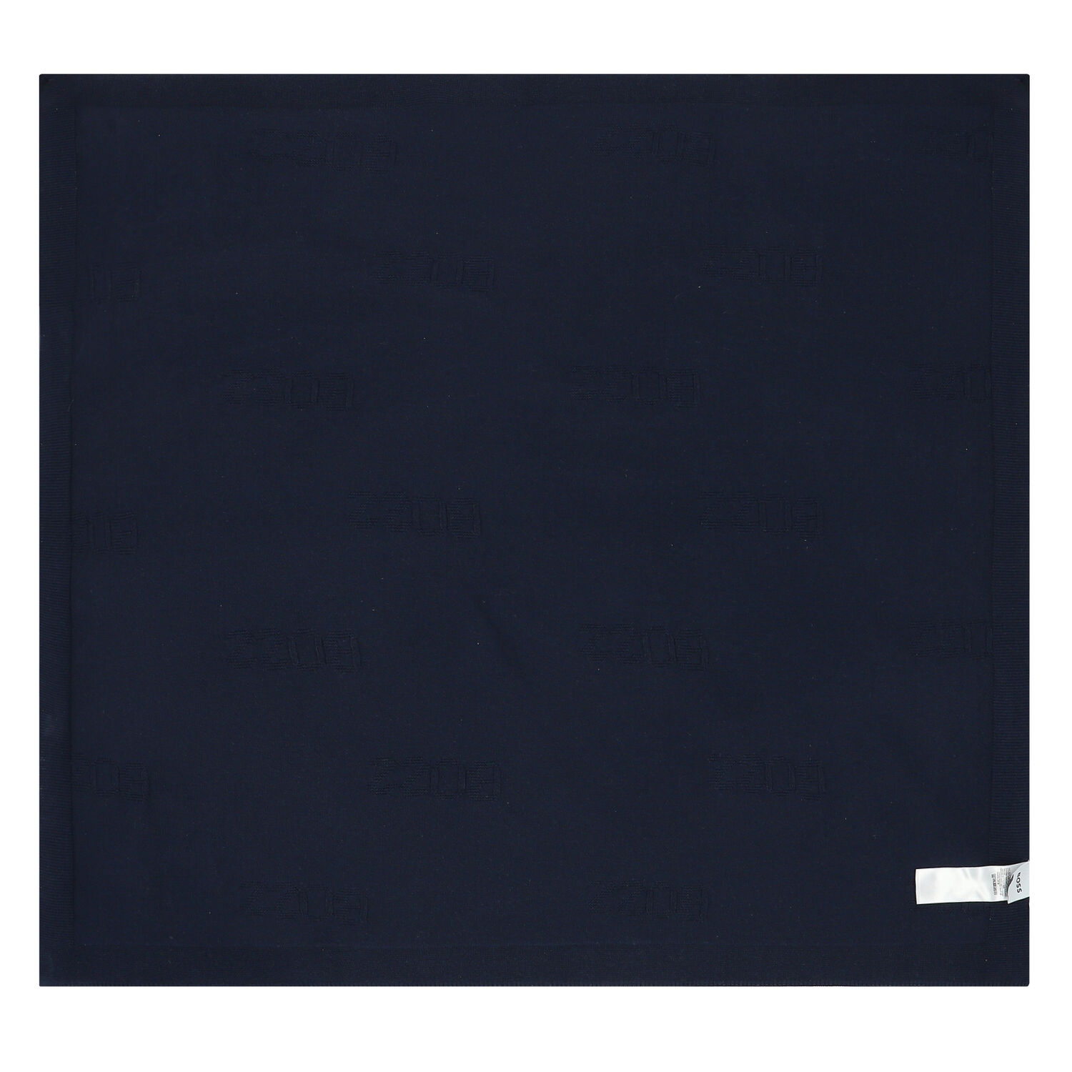 Navy Blue Logo Knitted Baby Blanket, 4, hi-res image number null