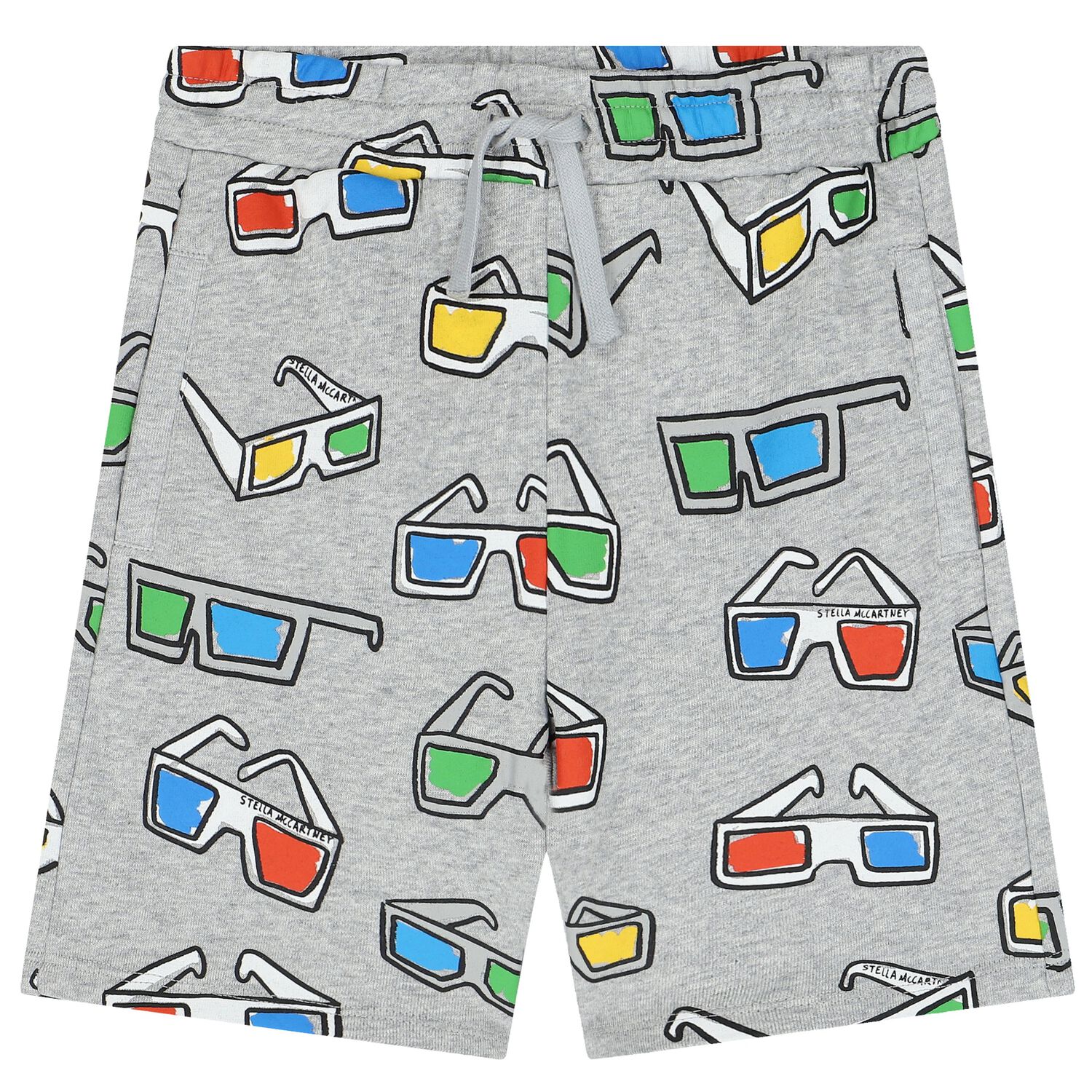 Boys Grey Eye Glasses Shorts, 1, hi-res