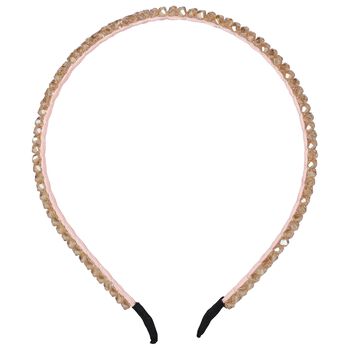 Girls Gold Diamante Headband