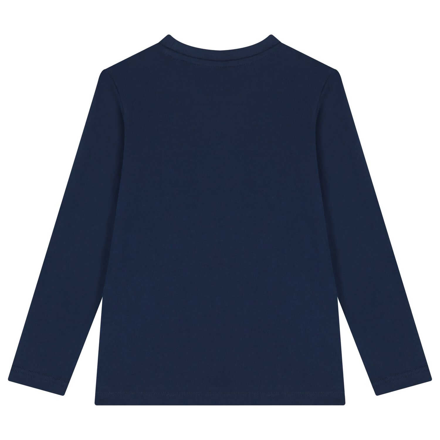 Boys Navy Blue Teddy Bear Long Sleeve Top, 3, hi-res