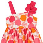 Girls Pink & Orange Flower Dress, 1, hi-res