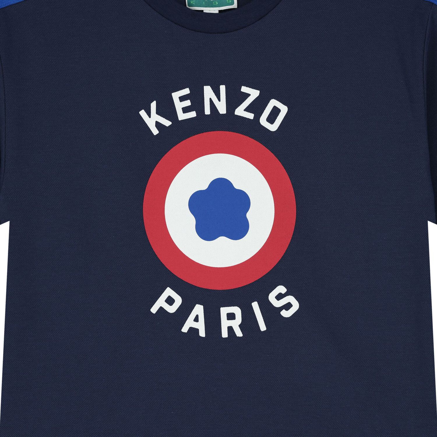 تيشيرت بالشعار باللون الكحلي, 2, hi-res