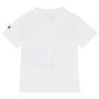 طقم شورت باللون أبيض وبيج للأولاد بشعار, 1, hi-res