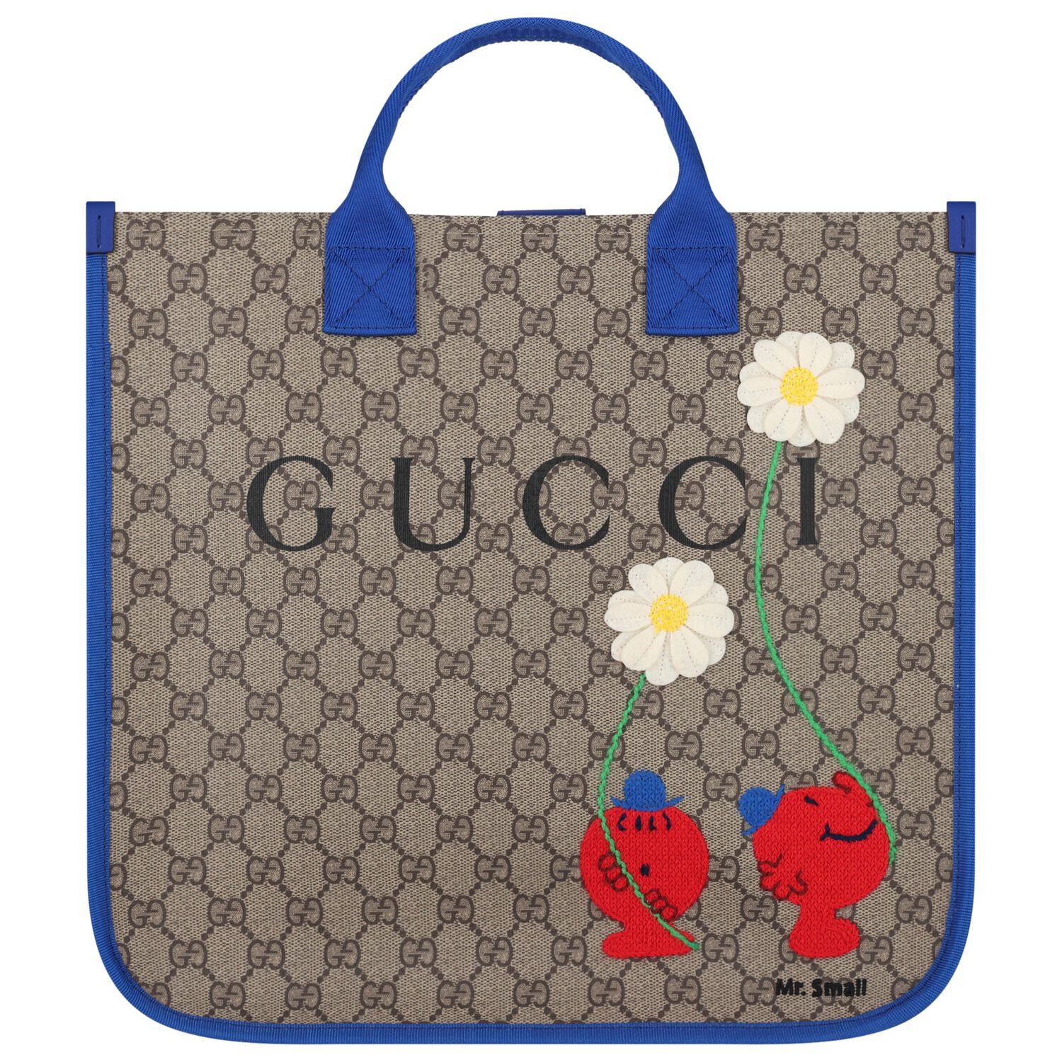 Girls Beige GG Supreme Floral Tote Bag ( 39cm ), 1, hi-res