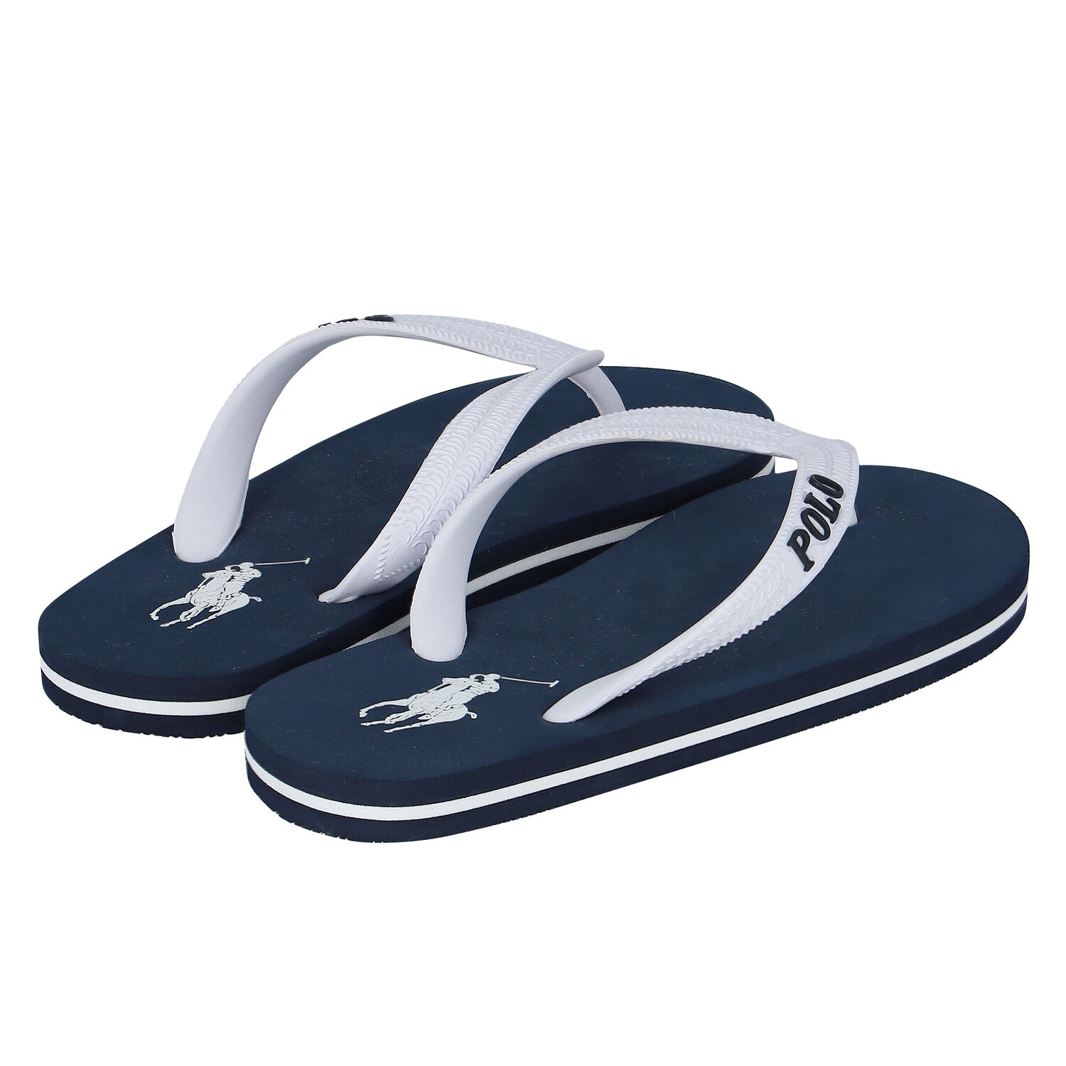 Boys Navy Logo Flip Flops, 1, hi-res image number null