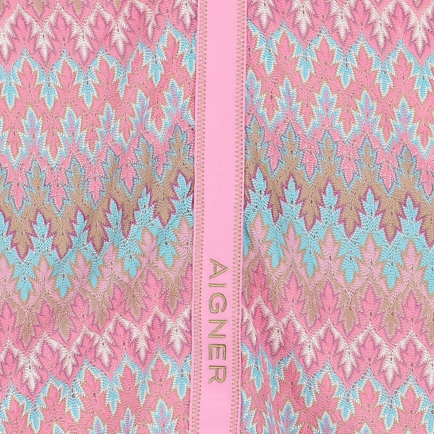 فستان بنات دانتيل باللون  الأزرق الأكوا والوردي, 1, hi-res