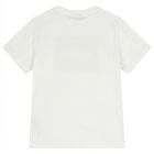Boys Mini Me White Logo T-Shirt, 1, hi-res